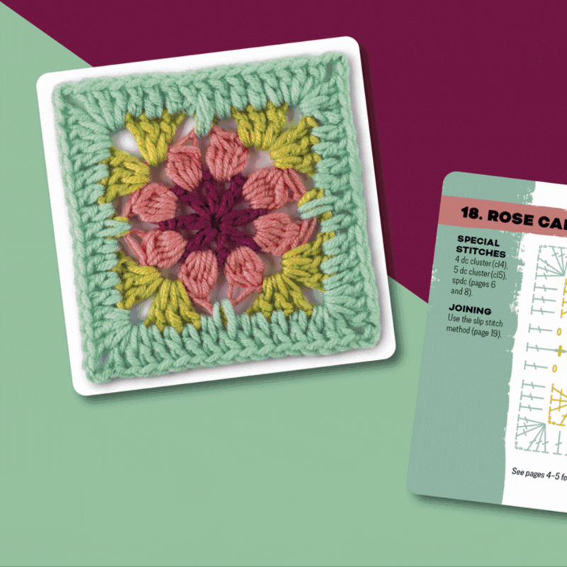 The Granny Square Flowers Card Deck | Claire Montgomerie