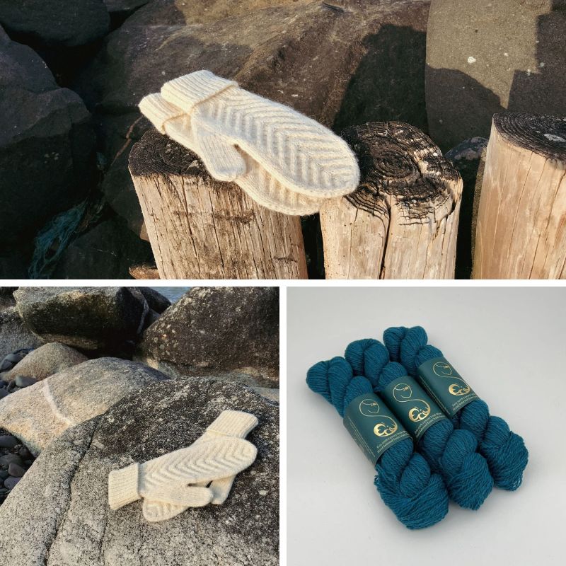 Fishbone Mittens Kit | Eriu - This is Knit
