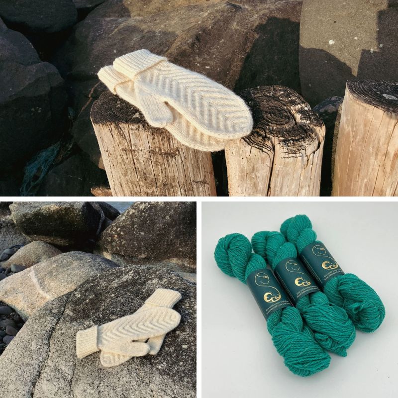 Fishbone Mittens Kit | Eriu - This is Knit