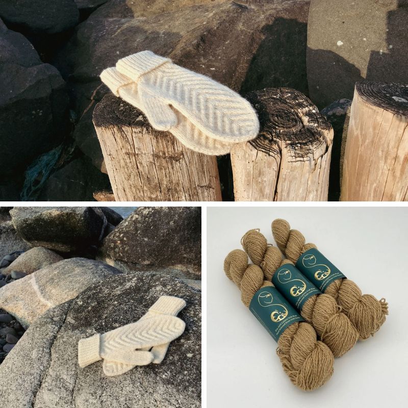 Fishbone Mittens Kit | Eriu - This is Knit