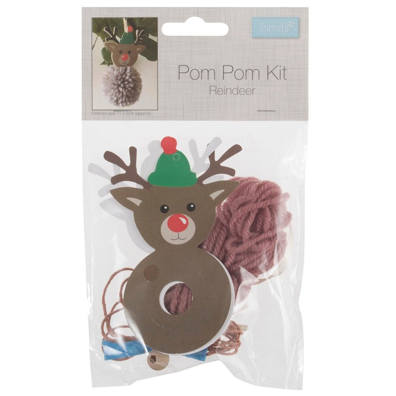 Pom Pom Decoration Kit - Reindeer | Trimits - This is Knit