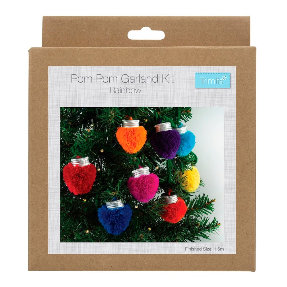 Pom Pom Garland Kit - Christmas Lights | Trimits - This is Knit