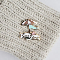Sleeve Island Enamel Pin | Twill + Print - This is Knit