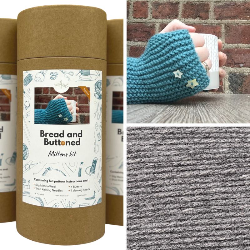 Bread And Buttoned Mitts Kit | This is Knit - This is Knit