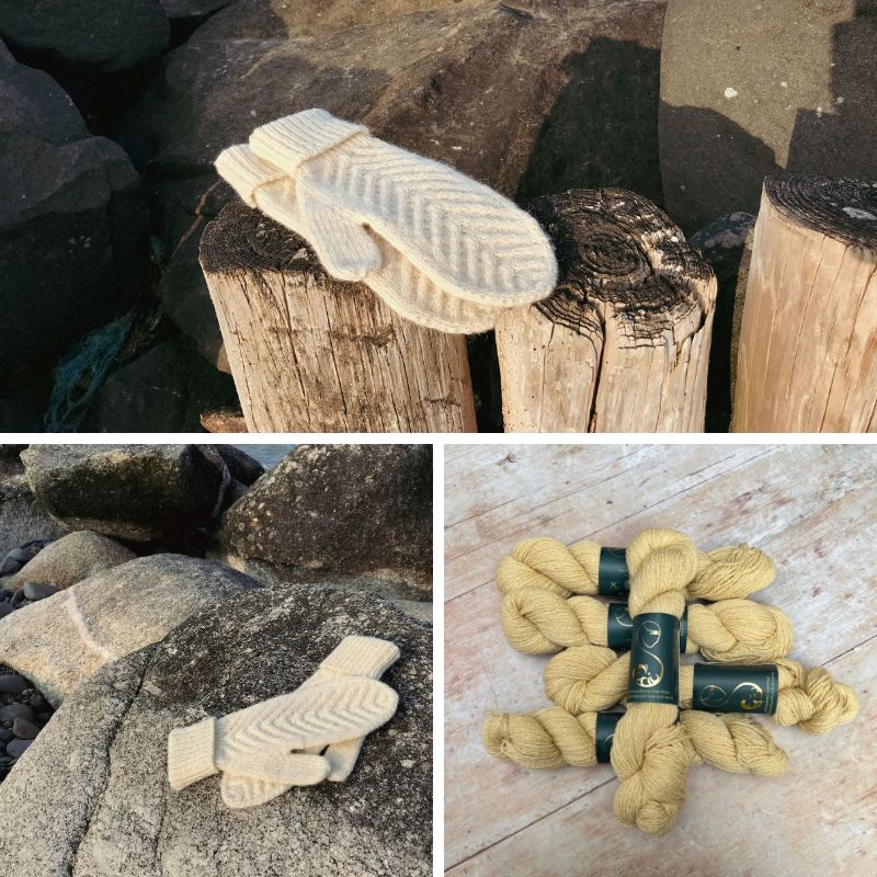 Fishbone Mittens Kit | Eriu - This is Knit