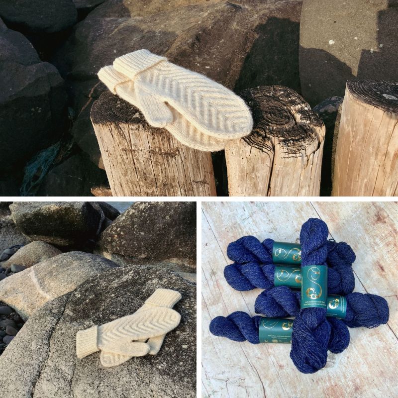 Fishbone Mittens Kit | Eriu - This is Knit