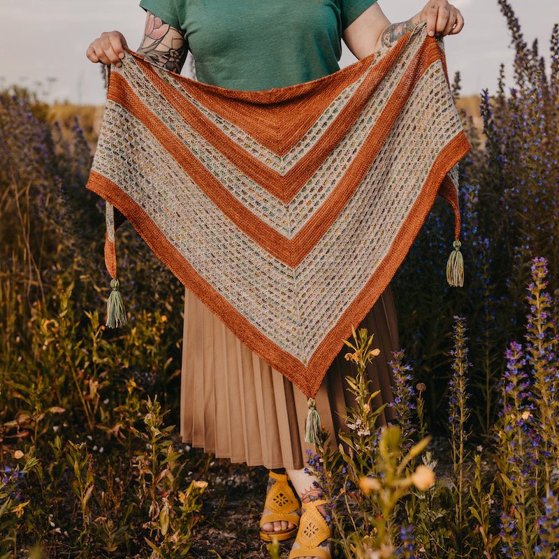 Kaleidoscope Shawl Kit | Cecily Grove Yarns - This is Knit
