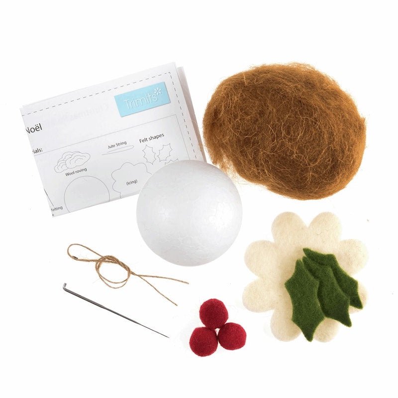 Needle Felting Kit - Christmas Pudding | Trimits - This is Knit