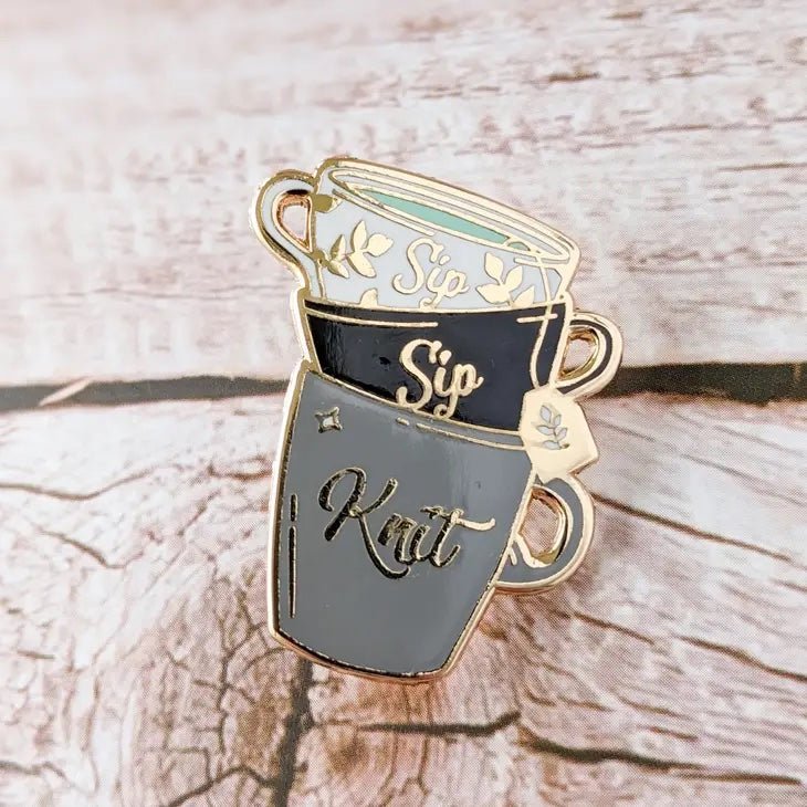 Sip Sip Knit Pin | Hello Kim - This is Knit