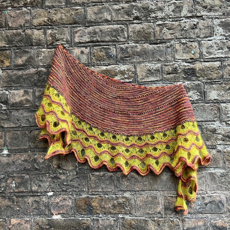 Tara Scalloped Edge Shawl Knitting Pattern