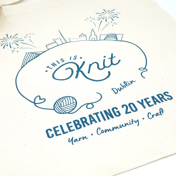 20th Birthday Natural Cotton Canvas Tote Bag | This is Knit - This is Knit