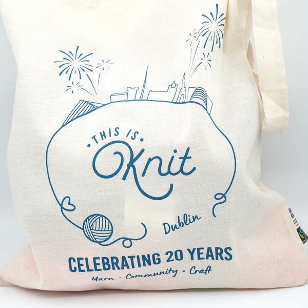 20th Birthday Natural Cotton Canvas Tote Bag | This is Knit - This is Knit