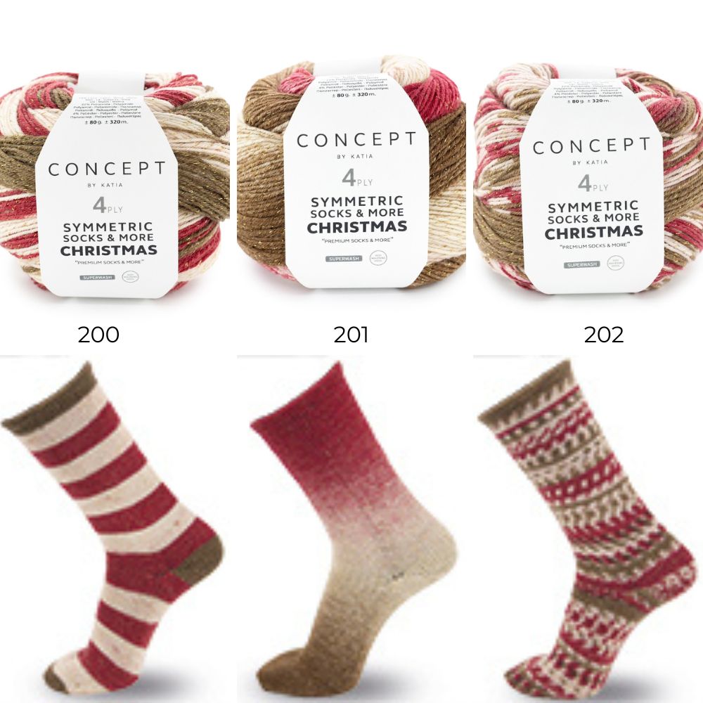 Symmetric Sock Christmas | Katia