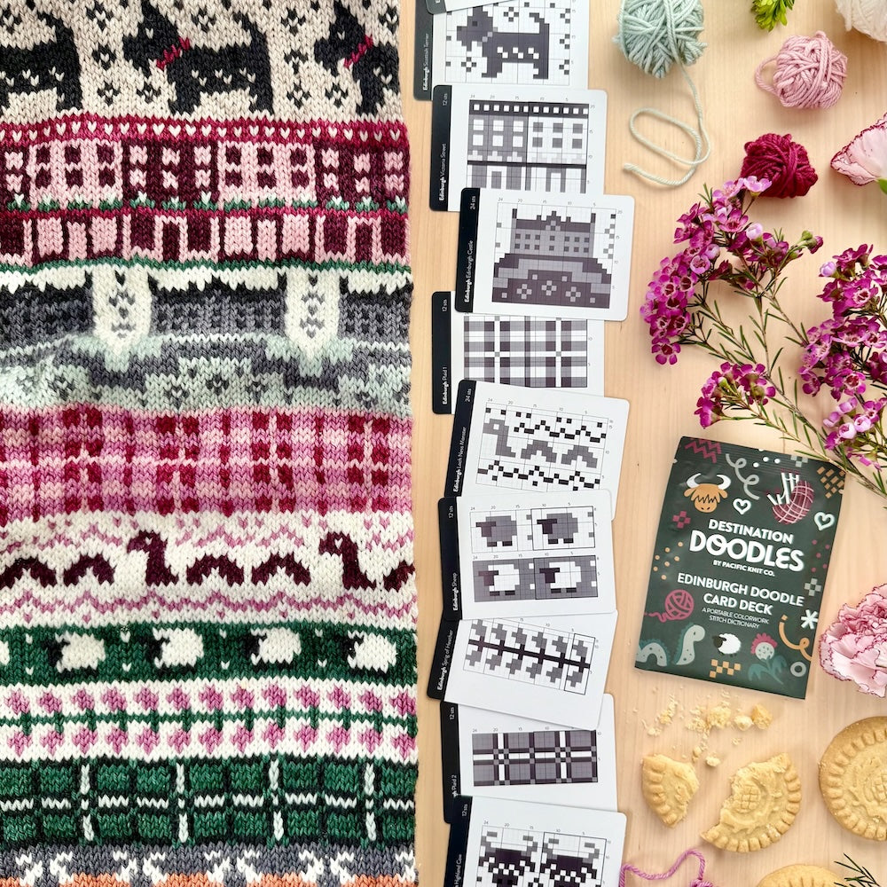 Edinburgh Doodle Deck - Destination Doodle Series (13 Charts) | Pacific Knit Co