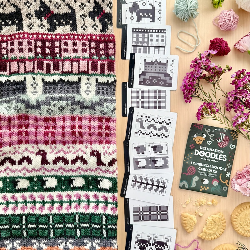 Edinburgh Doodle Deck - Destination Doodle Series (13 Charts) | Pacific Knit Co