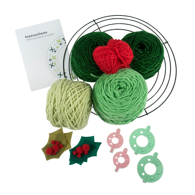 Pom Pom Wreath Kit - Green | Trimits