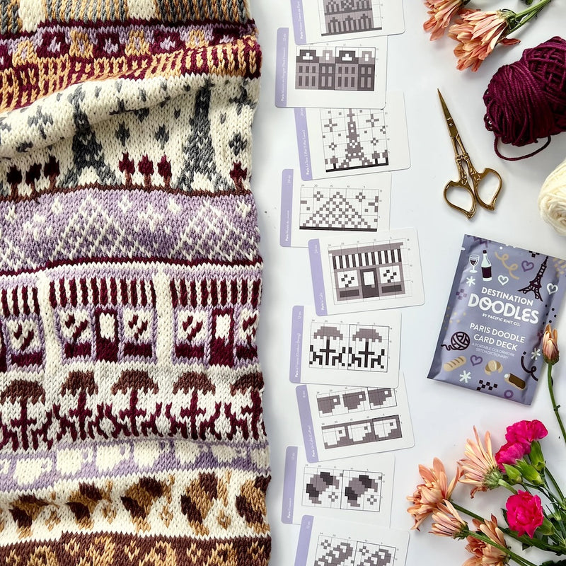Paris Doodle Deck - Destination Doodle Series (13 Charts) | Pacific Knit Co