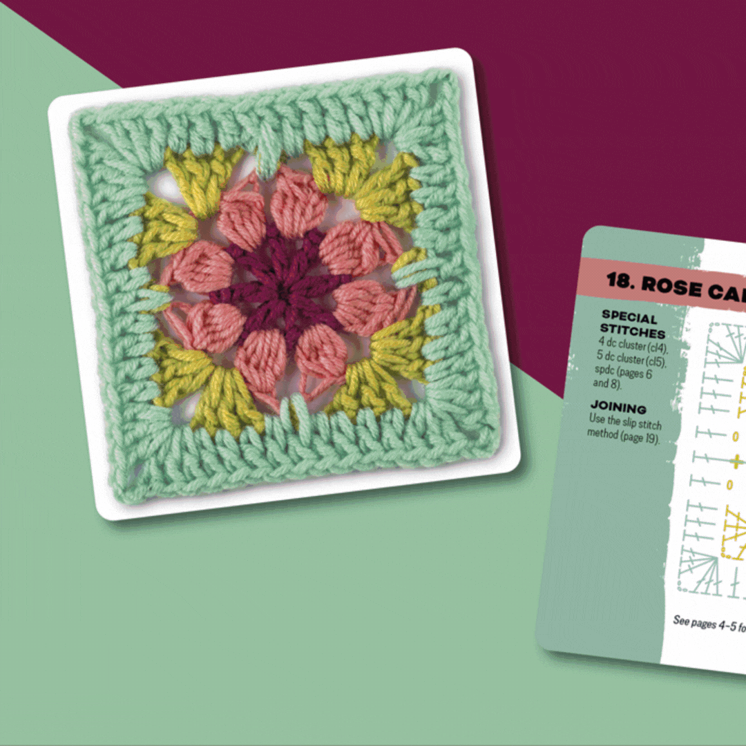 The Granny Square Flowers Card Deck | Claire Montgomerie