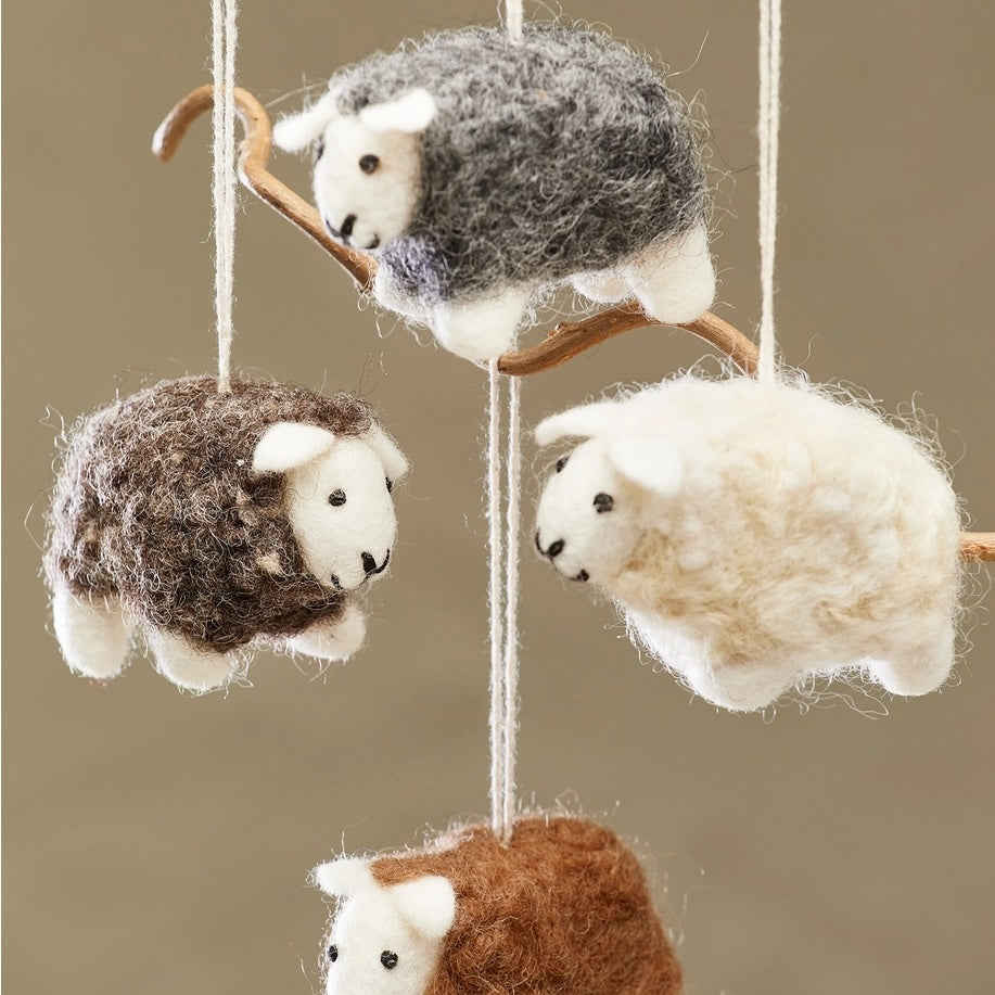 Natural Felt Sheep Decoration | Namaste