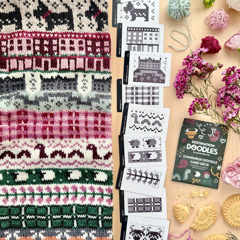 Edinburgh Doodle Deck - Destination Doodle Series (13 Charts) | Pacific Knit Co - This is Knit