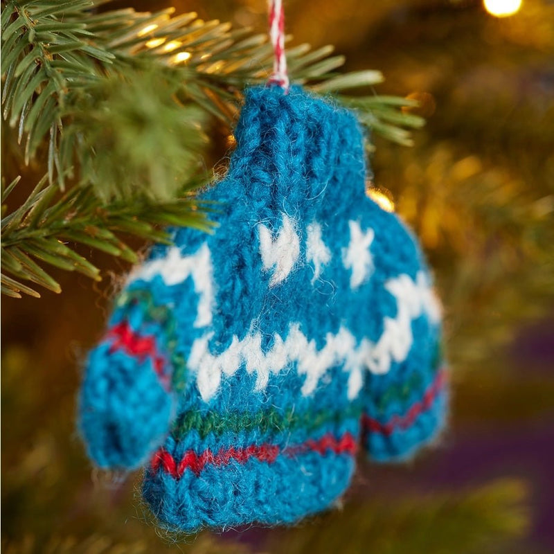 Fair Isle Wool Jumper Knitted Decoration | Namaste - This is Knit