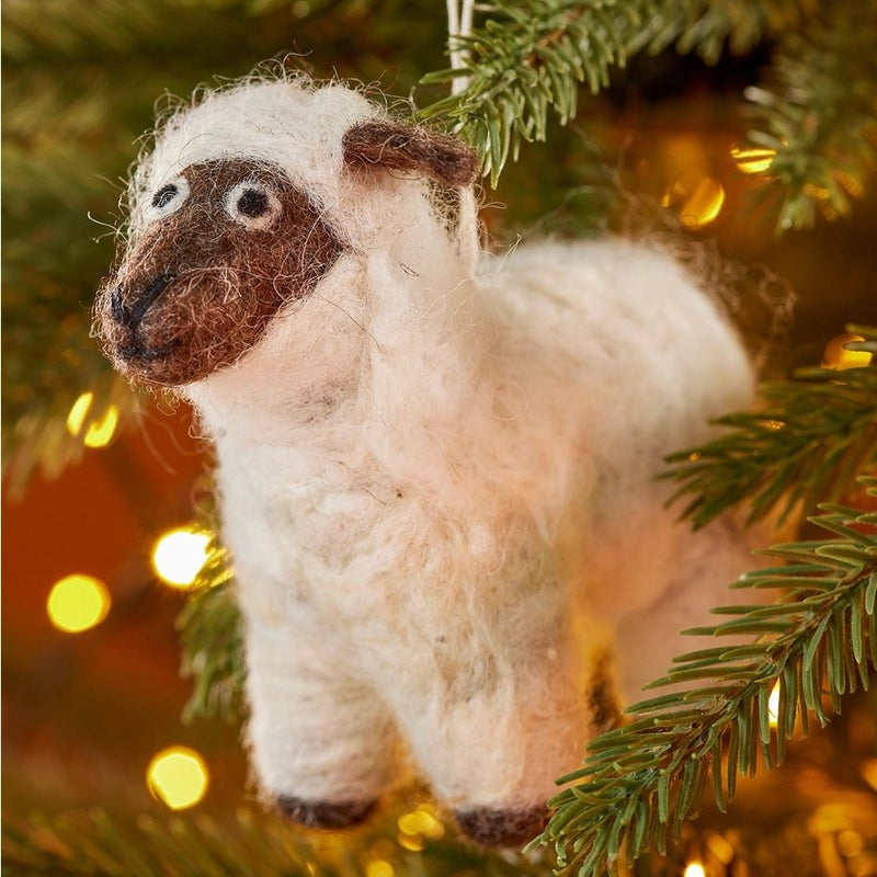 Felt Fluffy Sheep Decoration | Namaste - This is Knit