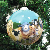 Felted Sheep Hand - Painted Glass Bauble | Emma Ball - This is Knit