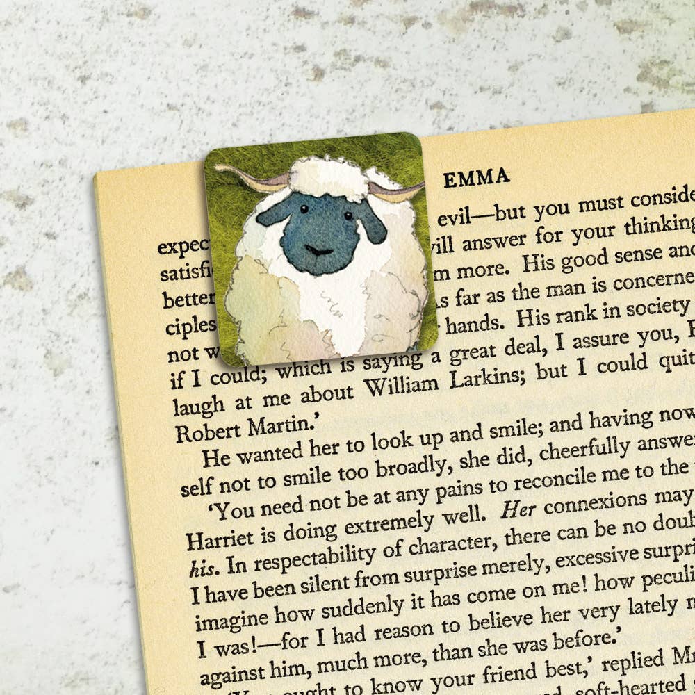 Felted Sheep Set of 4 Mini Magnetic Page Markers | Emma Ball - This is Knit