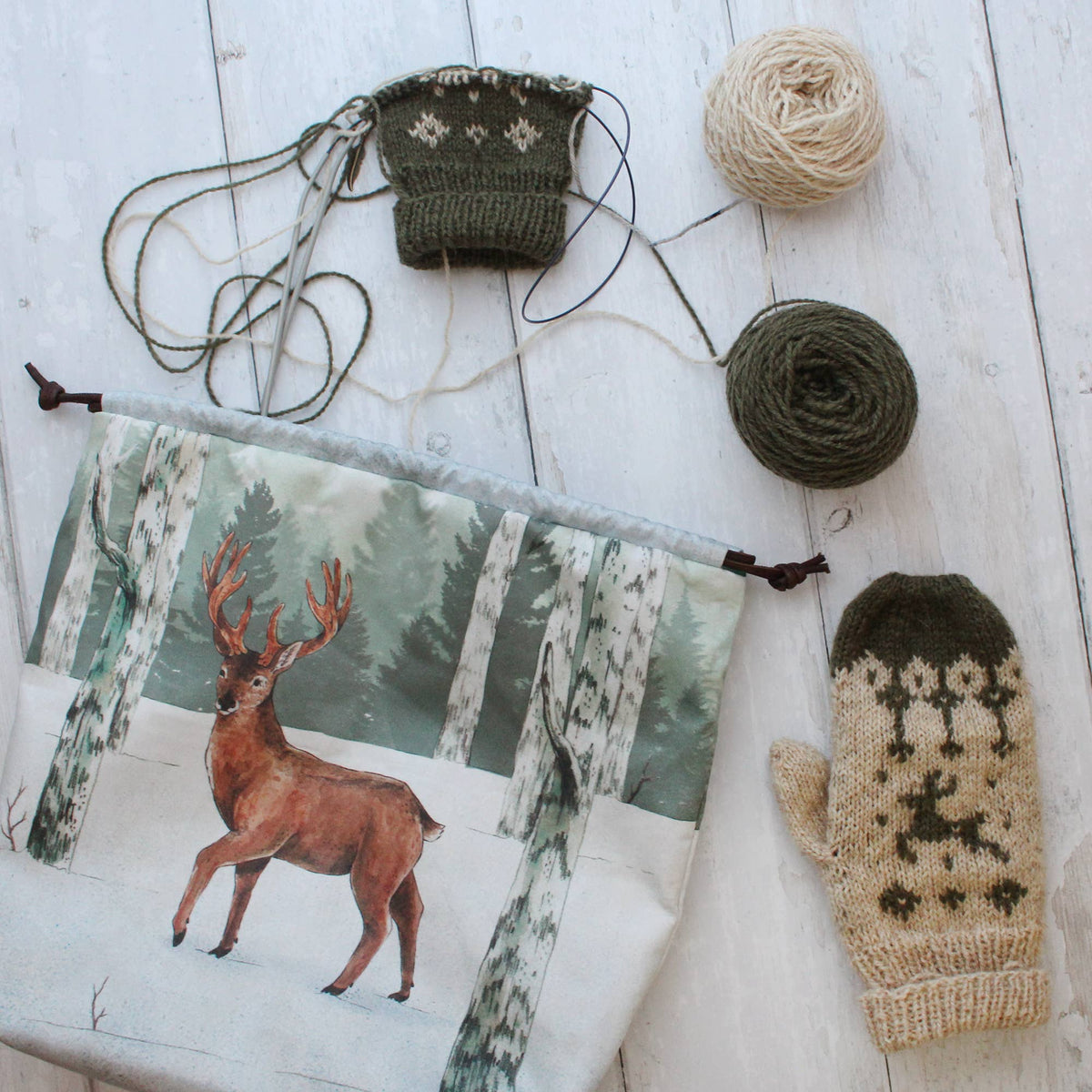 Finn the Deer | Project Bag | The Blue Rabbit House - This is Knit