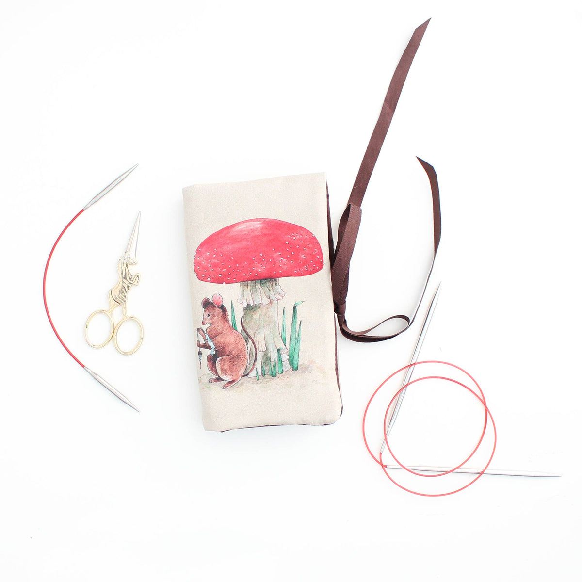 Hazel the Mouse | Multi Needle Case | The Blue Rabbit House - This is Knit