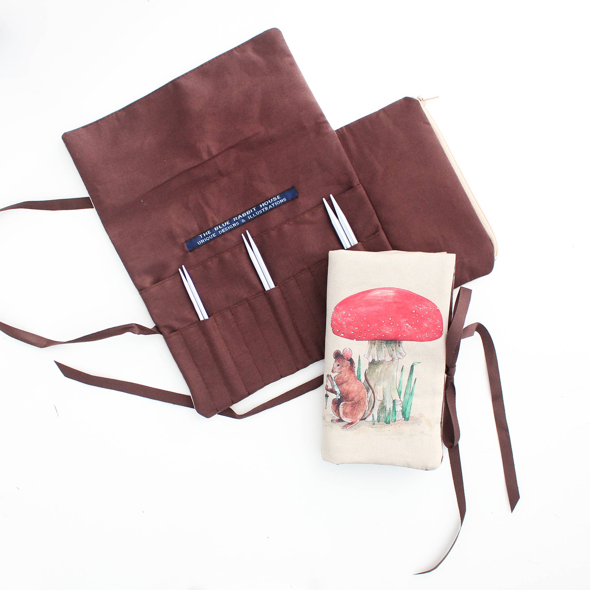 Hazel the Mouse | Multi Needle Case | The Blue Rabbit House - This is Knit