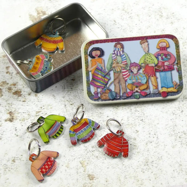 Jumpers Stitch Markers In A Tin | Emma Ball - This is Knit