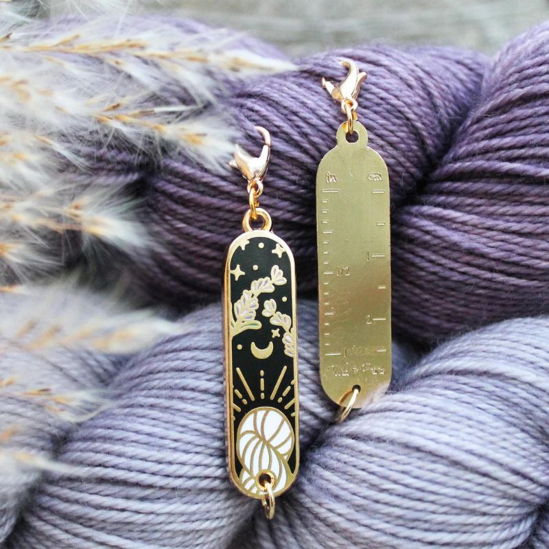 Progress Tab Keeper - Stitch Marker - Witchy | Twill + Print - This is Knit