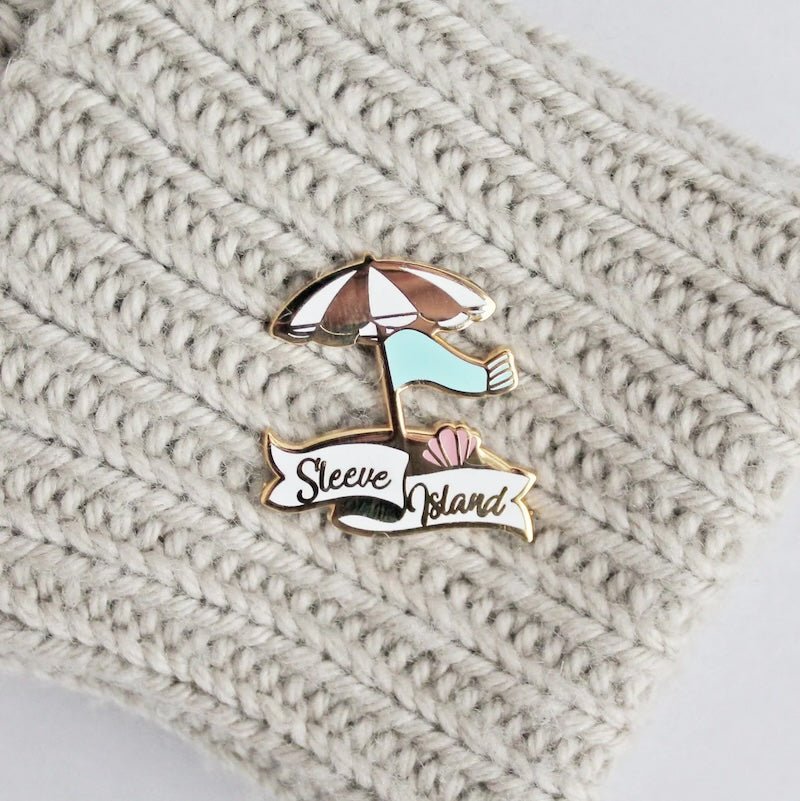 Sleeve Island Enamel Pin | Twill + Print - This is Knit