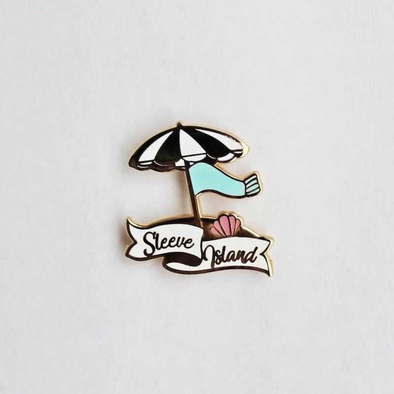 Sleeve Island Enamel Pin | Twill + Print - This is Knit