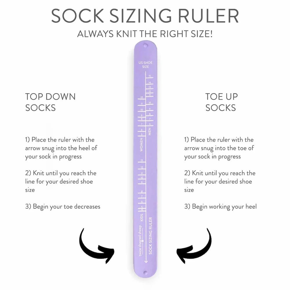 Sock Sizing Ruler | Twice Sheared Sheep - This is Knit