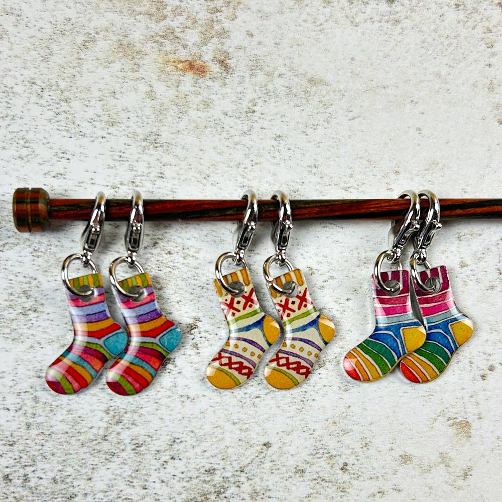 Socks Crochet Stitch Markers | Emma Ball - This is Knit