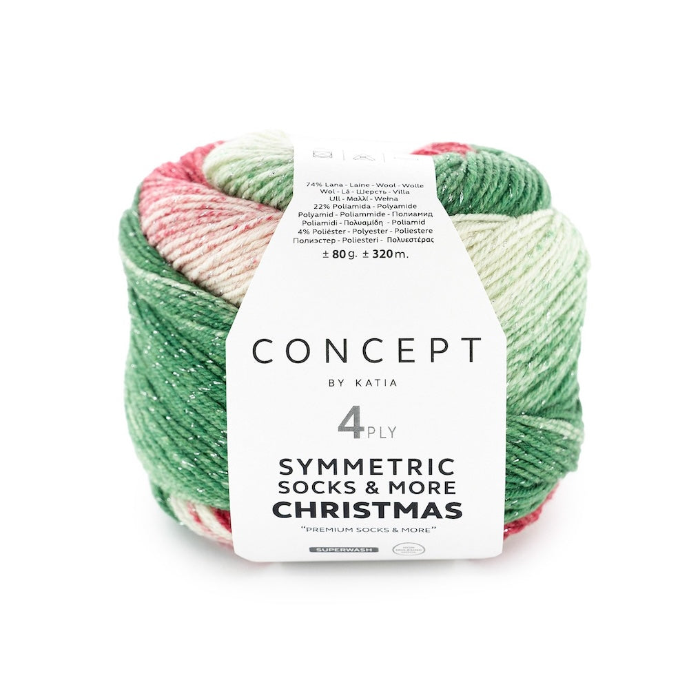 Symmetric Sock Christmas | Katia