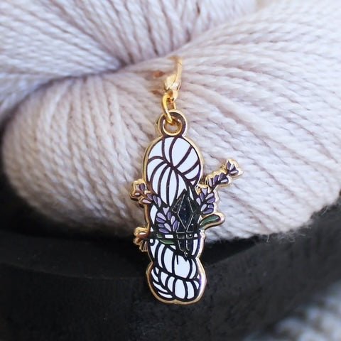 Witchy Crystal Keeper - Stitch Marker | Twill + Print - This is Knit