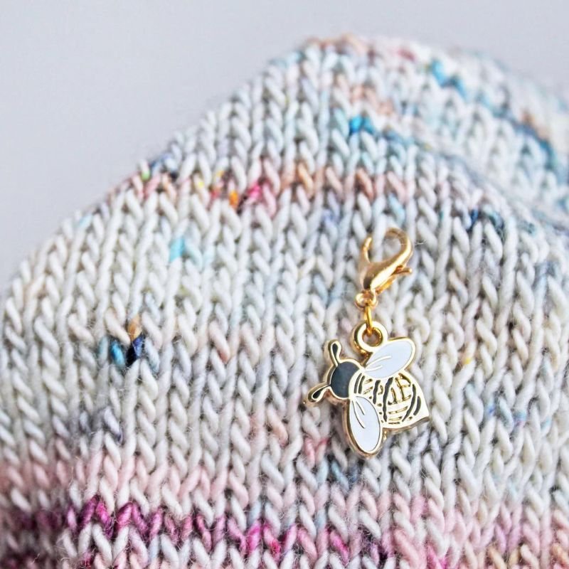 Woolly Bee Keeper - Stitch Marker | Twill + Print - This is Knit