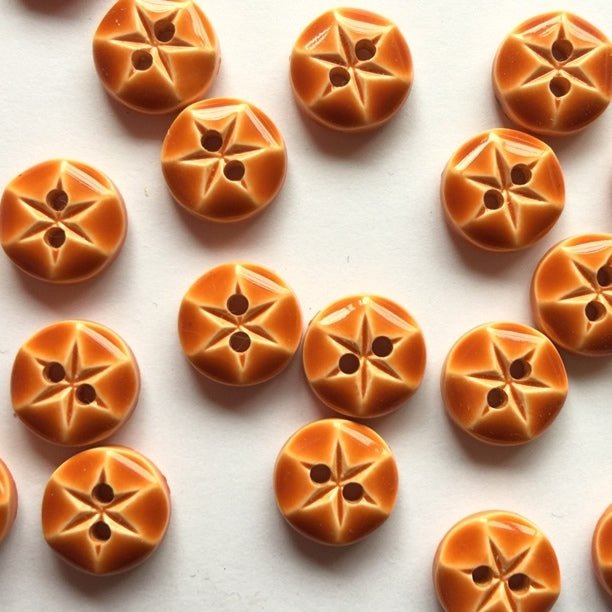 10mm Orange Round Button | TGB2789 - This is Knit