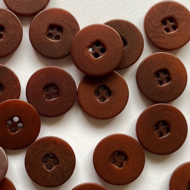 15mm Brown Corozo Button | TGB4667 - This is Knit