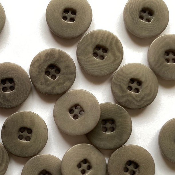 15mm Grey Corozo Button | TGB4673 - This is Knit