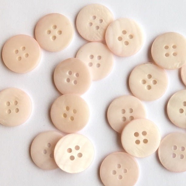 15mm Matt Pink Shell Button | TGB2610 - This is Knit