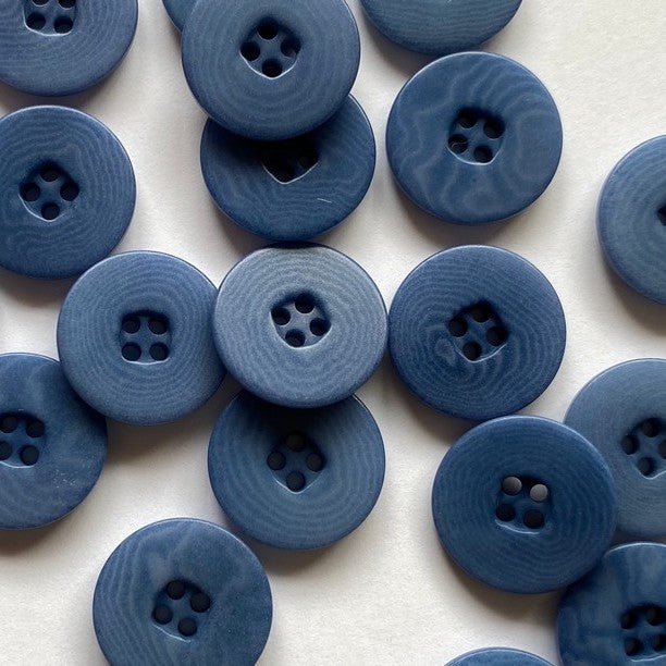 15mm Mid Blue Corozo Button | TGB4674 - This is Knit