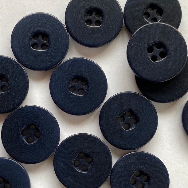 15mm Navy Corozo Button | TGB4664 - This is Knit