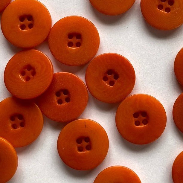 15mm Orange Corozo Button | TGB4670 - This is Knit