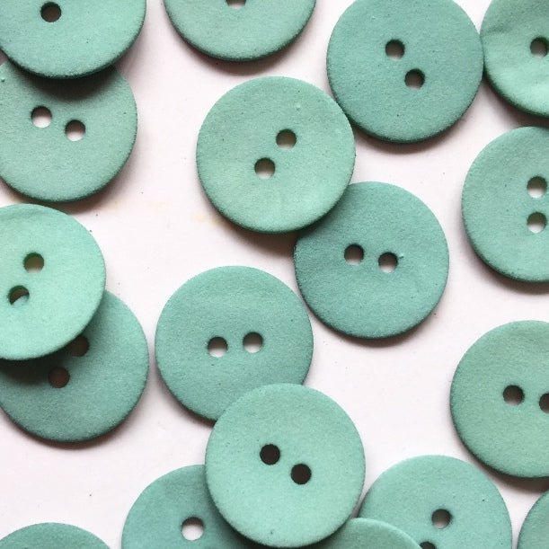 18mm Matt Green Shell Button | TGB3820 - This is Knit