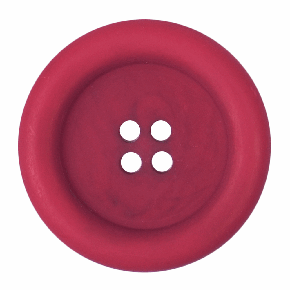 34mm Red Button - Round | A2063 - This is Knit