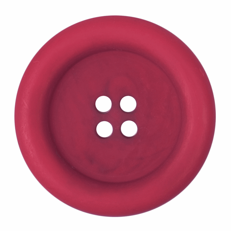 34mm Red Button - Round | A2063 - This is Knit